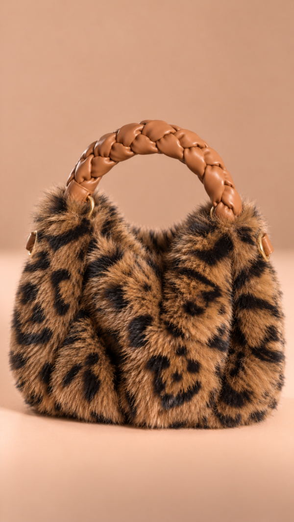 borsa leopardata in pelliccia soffice borsa leopardata in pelliccia soffice
