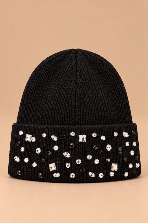 cappello nero strass mogamb cappello nero strass mogamb